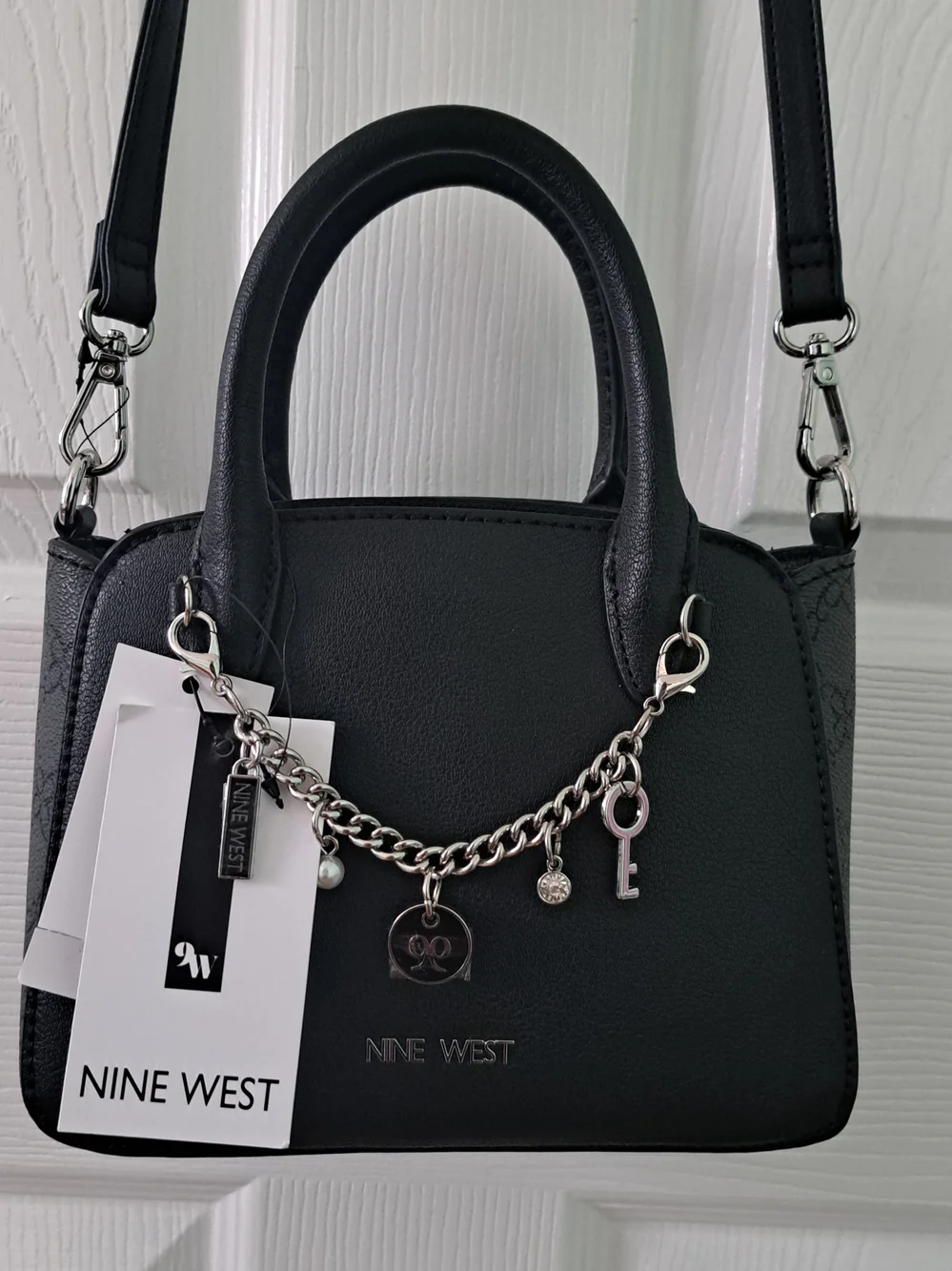 Nine West Mini Satchel with Removable Charm Chain